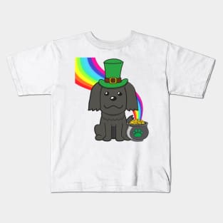 Funny sheepdog celebrates st patricks day Kids T-Shirt